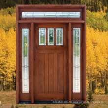 Сделано в Китае дизайн дом дверь экологической древесины с стекло